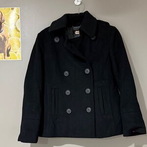 J. Crew Black Double-Breasted Pea Coat